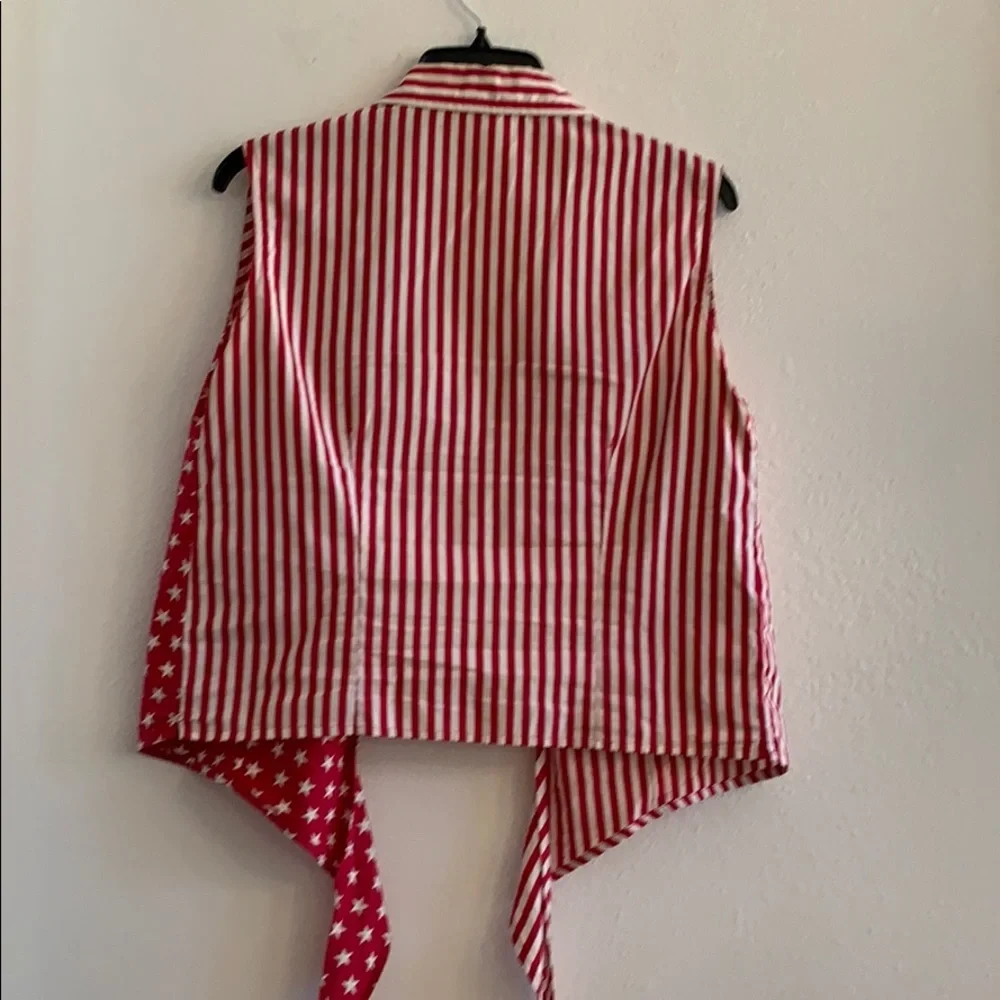 Vintage Bill Blass Red & white stars & stripes patriotic rodeo - Picture 2 of 5